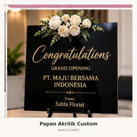 Papan Bunga Akrilik Kota Deltamas
